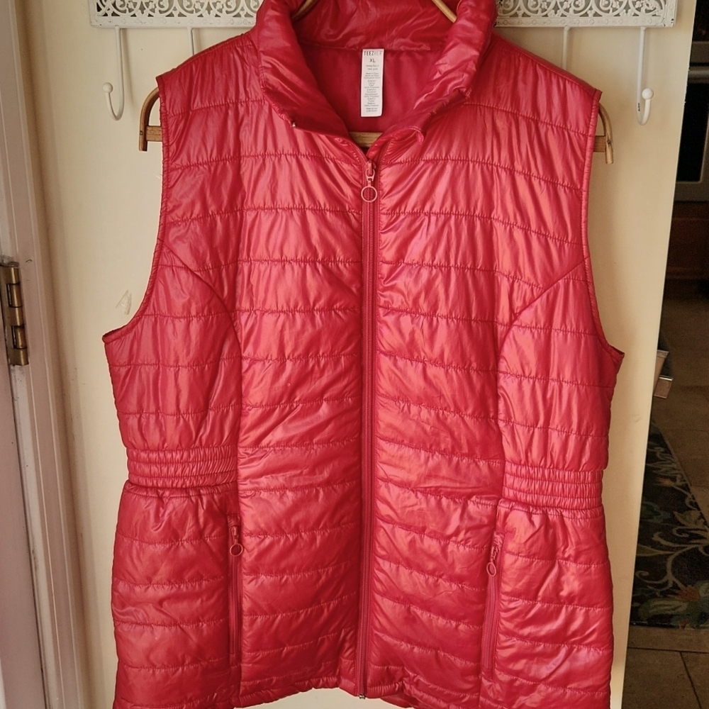 Teezher Packable Lightweight Vest Red sz XL Winter‎ Layering
